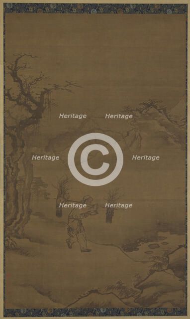 The Studious Woodcutter Zhu Maichen, 16th century. Creator: Unknown.