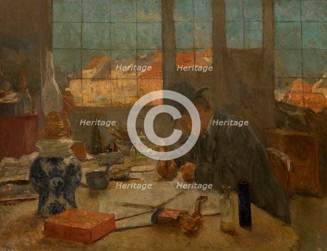 The Studio, 1892. Creator: Evrard Larock.