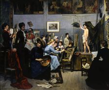 The Studio by Académie Julian 1881. Artist: Maria Konstantinowka Bashkirtseff