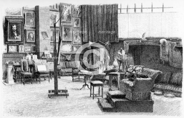 'The Studio', c1880-1882.Artist: Alexandre Cabanel