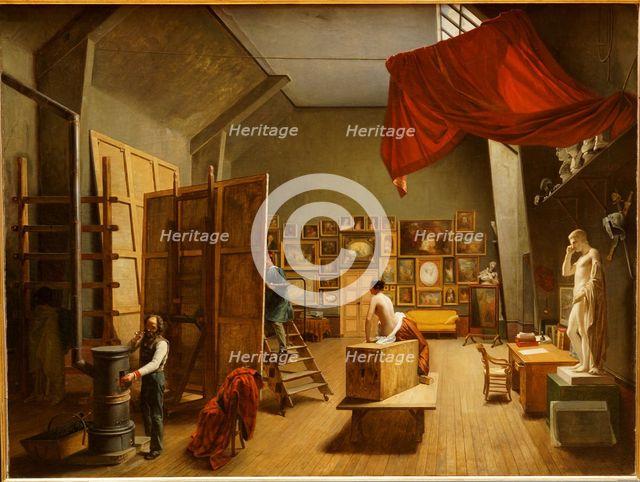 The Studio Interior of Abel de Pujol. Artist: Grandpierre-Deverzy, Adrienne Marie Louise (1798-1869)