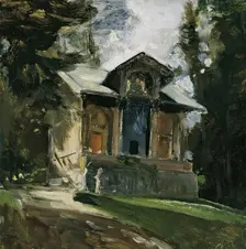 The studio of the painter Heinrich von Angeli in Reichenau, 1884. Creator: Emil Jakob Schindler