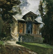 The studio of the painter Heinrich von Angeli in Reichenau, 1884. Creator: Emil Jakob Schindler