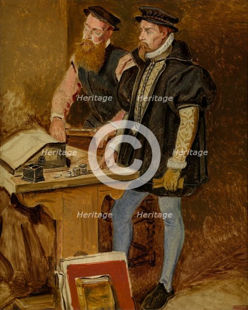 The Studio of Frans Floris, c1540s, 1868. Creator: Jan August Hendrik Leys.