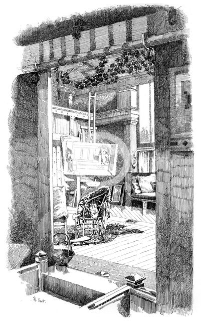 The studio of Lawrence Alma-Tadema, c1880-1882. Artist: H Scott
