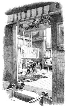 The studio of Lawrence Alma-Tadema, c1880-1882. Artist: H Scott