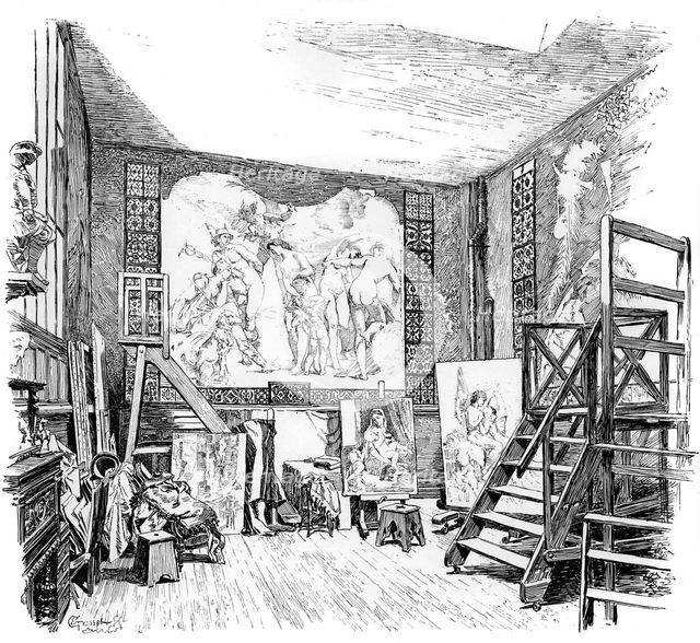 The studio of Paul-Jacques-Aime Baudry, c1880-1882. Artist: Unknown