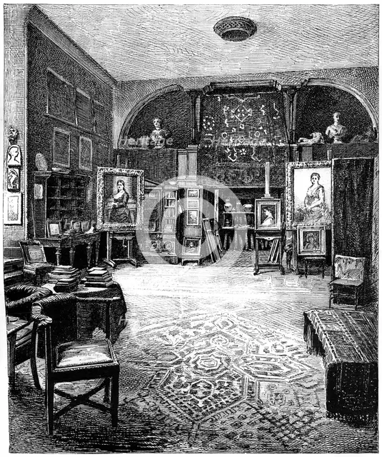 The studio of Sir Frederic Leighton, c1880-1882. Artist: Unknown