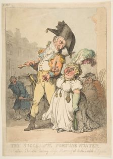 The Successful Fortune Hunter, or Captain Shelalee Leading Miss Marrowfat to the Temple of..., 1802. Creator: Thomas Rowlandson