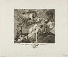 The Suckling of Hercules, plate two from La Galerie du Palais Royal, volume II, 1808. Creator: Robert de Launay