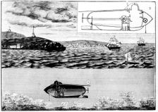 The submarine Nautilus 1901. Artist: Poyet