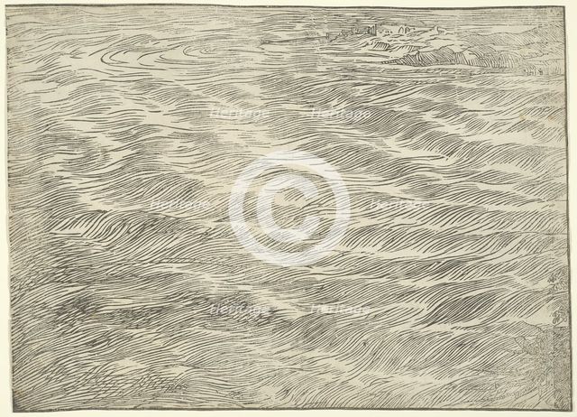 The Submersion of Pharaoh's Army in the Red Sea, c. 1515, printed 1549. Creator: Unknown.
