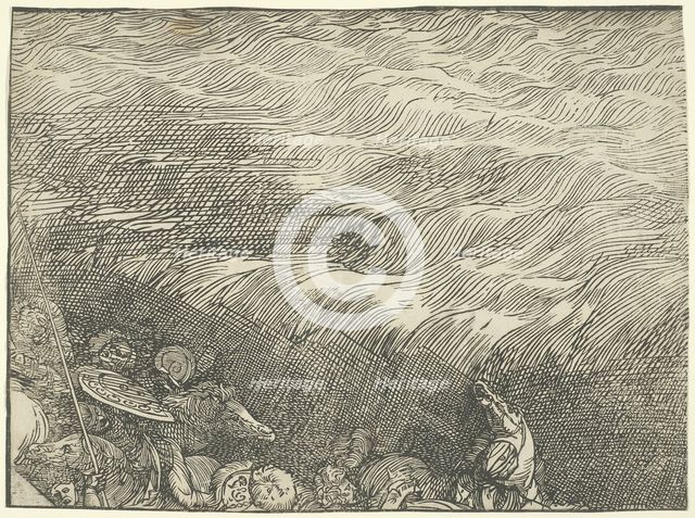 The Submersion of Pharaoh's Army in the Red Sea, c. 1515, printed 1549. Creator: Unknown.