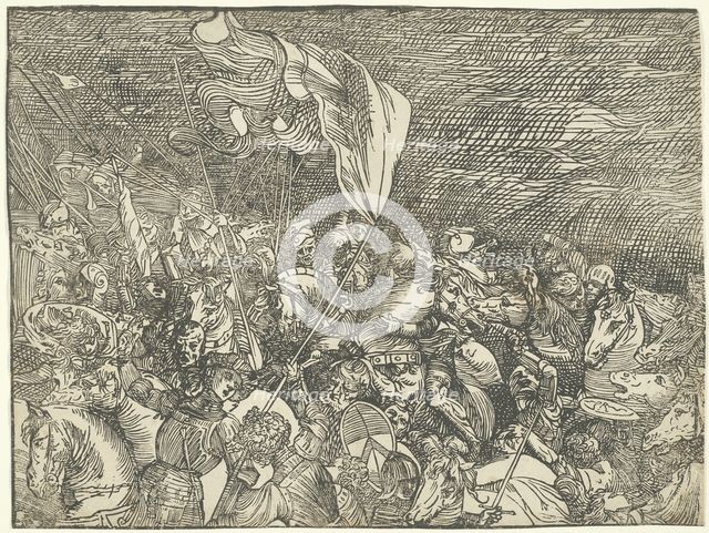 The Submersion of Pharaoh's Army in the Red Sea, c. 1515, printed 1549. Creator: Unknown.