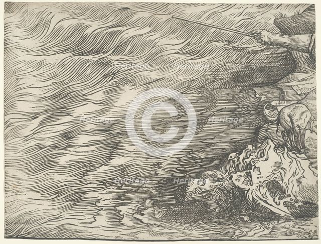 The Submersion of Pharaoh's Army in the Red Sea, c. 1515, printed 1549. Creator: Unknown.