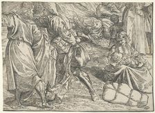 The Submersion of Pharaoh's Army in the Red Sea, c. 1515, printed 1549. Creator: Unknown