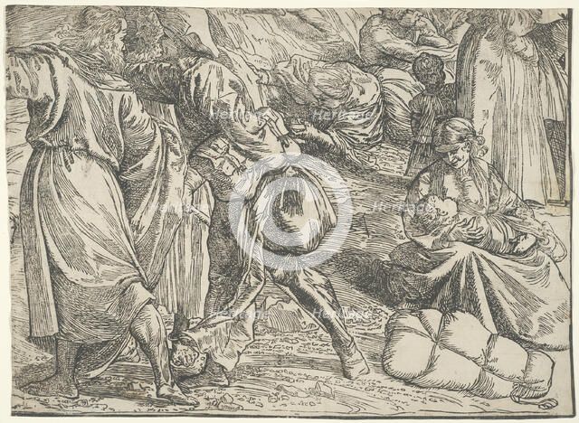 The Submersion of Pharaoh's Army in the Red Sea, c. 1515, printed 1549. Creator: Unknown.