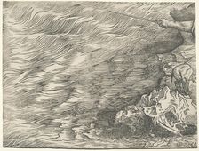 The Submersion of Pharaoh's Army in the Red Sea, c. 1515, printed 1549. Creator: Unknown