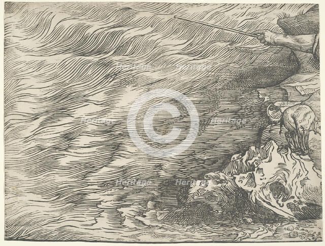 The Submersion of Pharaoh's Army in the Red Sea, c. 1515, printed 1549. Creator: Unknown.