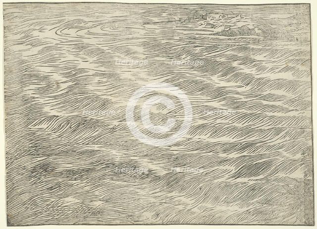 The Submersion of Pharaoh's Army in the Red Sea, c. 1515, printed 1549. Creator: Unknown.