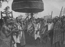 The Subdued King of Akim Carried on his Chair of State 1902