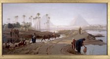 The subsiding of the Nile 1873. Artist: Frederick Goodall
