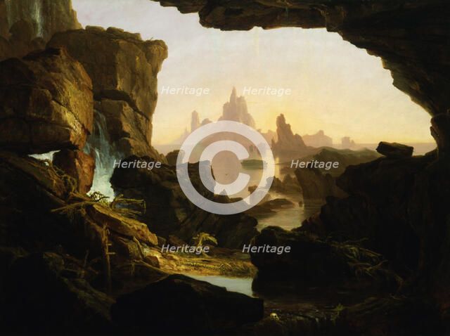 The Subsiding of the Waters of the Deluge, 1829. Creator: Thomas Cole.