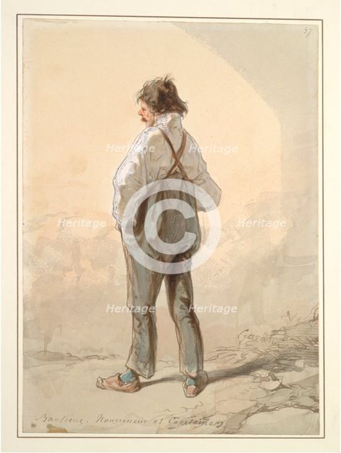 The Suburbs: Stock Raiser and Captain, probably 1859-1860. Creator: Paul Gavarni (French, 1804-1866).