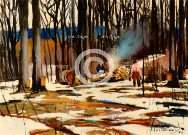 'The Sugar Bush: Quebec Province', 1941. Creator: Frank Hennessey.