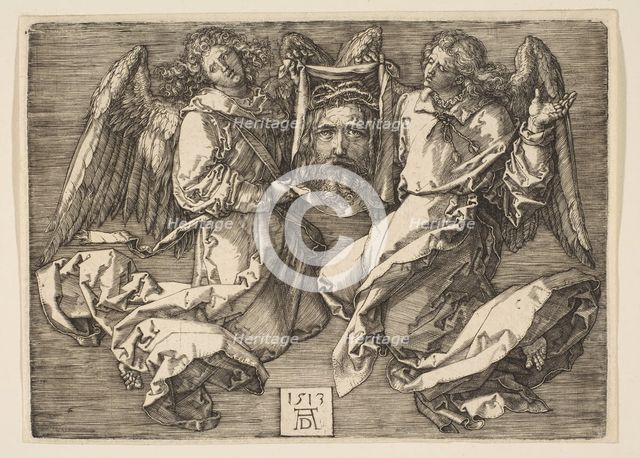 The Sudarium Displayed by Two Angels, 1513. Creator: Albrecht Durer.