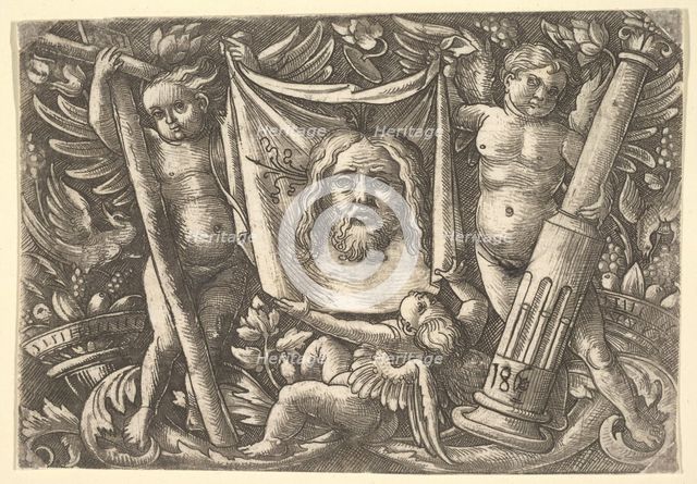 The Sudarium Held by Two Angels, ca. 1515. Creator: Daniel Hopfer.