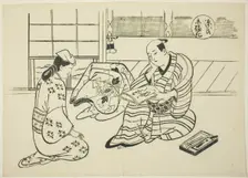 The Suetsumuhana Chapter from "The Tale of Genji" (Genji Suetsumuhana), from a..., c. 1710. Creator: Okumura Masanobu