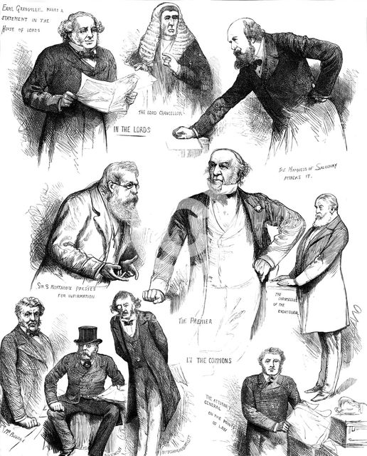 The Suez Canal Question in Parliament: (see "The Silent Member", 1883. Creator: Unknown.