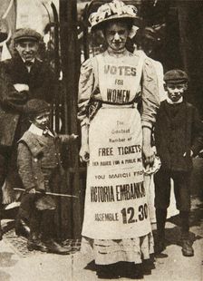 The suffragette housemaid, 1908. Artist: Central News