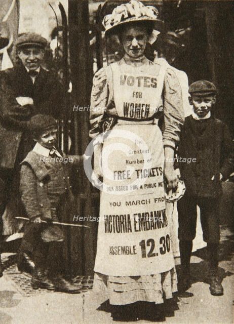 The suffragette housemaid, 1908.  Artist: Central News