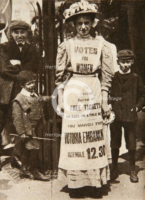 The suffragette housemaid, 1908.  Creator: Central News.
