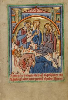 The Suicide of Herod, about 1190-1200; text added about 1480-1490. Creator: Unknown