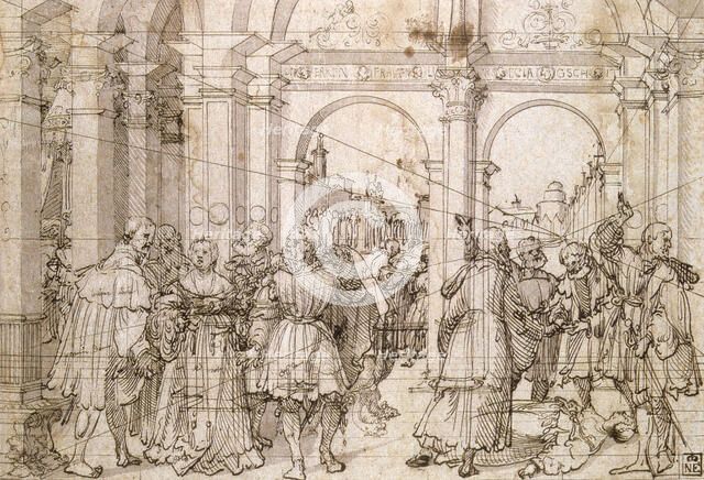 'The Suicide of Lucretia', early 16th century. Artist: Jorg Breu the Elder