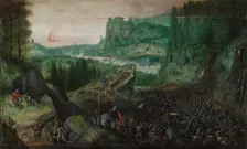 The Suicide of Saul, 1562. Creator: Bruegel (Brueghel); Pieter; the Elder (ca 1525-1569)