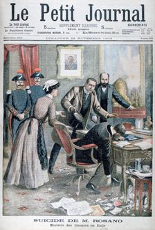 The suicide of Signor Rosano, Italian Minister of Finance, Naples, 1903