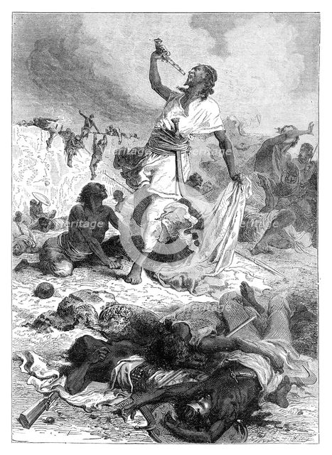 'The suicide of Theodore', Magdala, Ethiopia, 1868 (late 19th century). Artist: Unknown