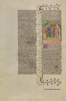 The Suicides of Meleager and Althea; Des cas des nobles hommes et femmes, about 1413-1415. Creators: Boucicaut Master, Workshop of the Boucicaut Master