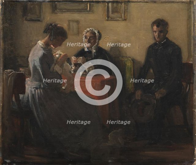 The suitor's visit, 1855-1856. Creator: Wilhelm Marstrand.