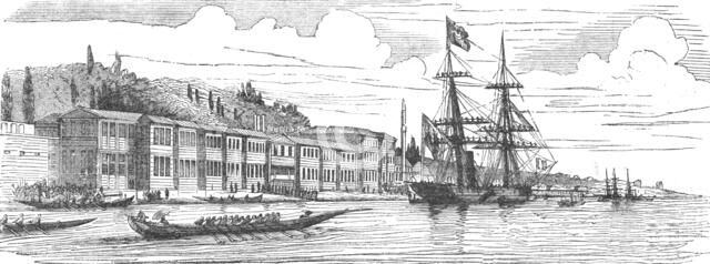 'The Sultan going to visit Prince Napoleon at the Palace of Defter Dar Bournou', 1854. Creator: Unknown.