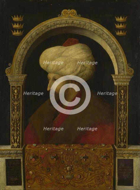 The Sultan Mehmet II, 1480. Artist: Bellini, Gentile (ca. 1429-1507)