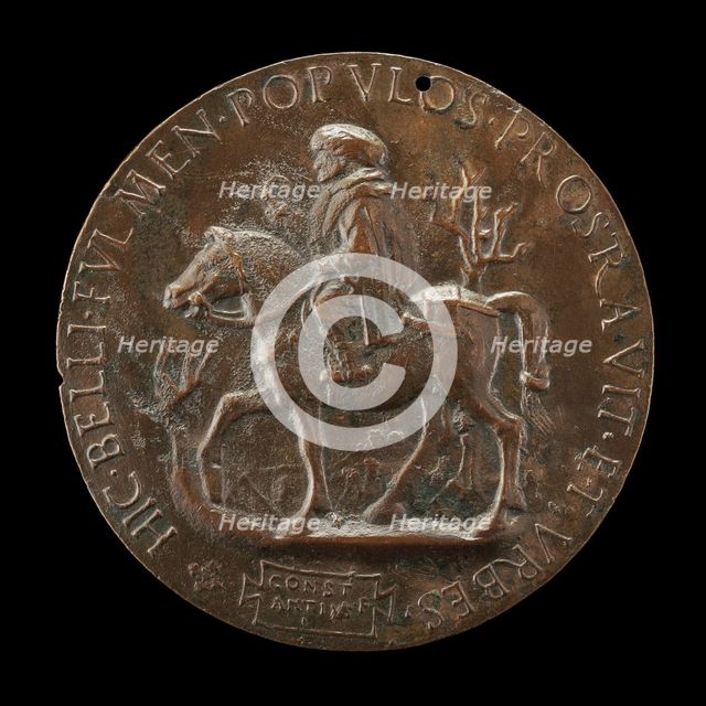 The Sultan Riding [reverse], c. 1481. Creator: Costanzo da Ferrara.