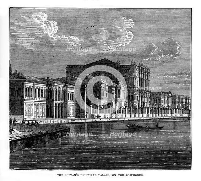 'The Sultan's Principal Palace, on the Bosphorus', Turkey, 19th century. Artist: Unknown