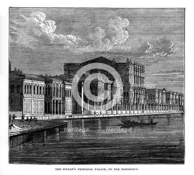 'The Sultan's Principal Palace, on the Bosphorus', Turkey, 19th century. Artist: Unknown