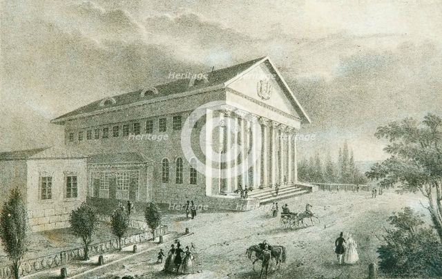 The Summer Theatre in Petrovsky Park, Moscow, Russia, 1840s. Artist: Unknown