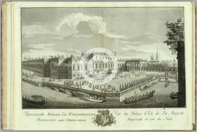 The Summer Palace in St. Petersburg (Book to the 50th anniversary of the founding of St. Petersburg), 1753. Artist: Grekov, Alexei Angileevich (1723/26-after 1770)